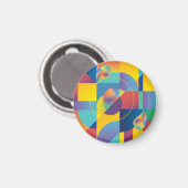 Creative Geometric: Abstrakte Vintage Abdeckung. Magnet (Vorderseite/Rückseite)