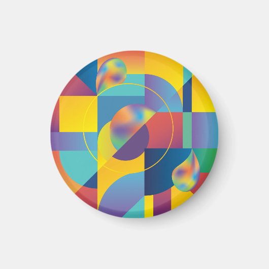 Creative Geometric: Abstrakte Vintage Abdeckung. Magnet (Vorne)