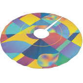 Creative Geometric: Abstrakte Vintage Abdeckung. Polyester Weihnachtsbaumdecke (Schrägansicht)