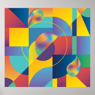 Creative Geometric: Abstrakte Vintage Abdeckung. Poster