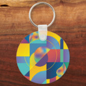 Creative Geometric: Abstrakte Vintage Abdeckung. Schlüsselanhänger (Vorderseite)