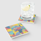 Creative Geometric: Abstrakte Vintage Abdeckung. Steinuntersetzer (Seitenansicht)