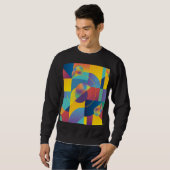 Creative Geometric: Abstrakte Vintage Abdeckung. Sweatshirt (Vorne ganz)