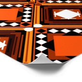 Creative Geometric, Modernes Abstraktes Rot. Poster (Ecke)