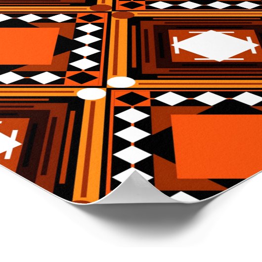 Creative Geometric, Modernes Abstraktes Rot. Poster (Ecke)