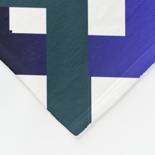 Creative geometry blue tones fleecedecke (Ecke)