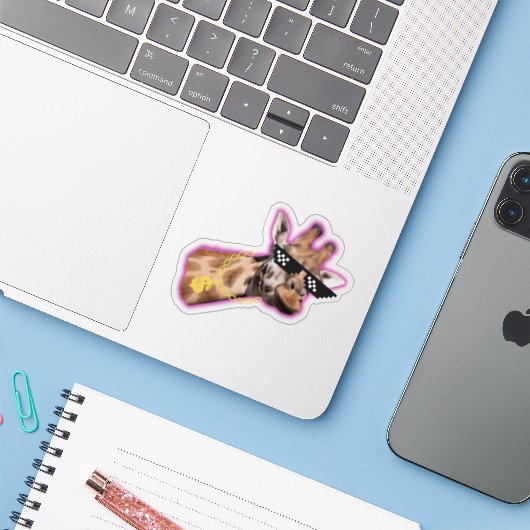 Creative Giraffe Sticker (Laptop mit iPhone)