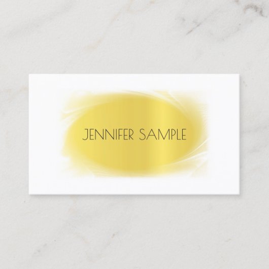 Creative Glamour Design Moderne Gold Luxus Schlich Visitenkarte (Vorderseite)