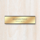 Creative Glamour Gold Look Moderne Vorlage Türschild (Vorderseite )