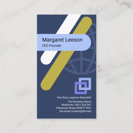 Creative Global Crisscross Links CEO Visitenkarte (Vorderseite)