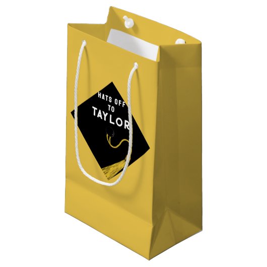 Creative Gold Abschluss Medium Geschenktasche Kleine Geschenktüte (Vorderseite Schrägansicht)