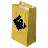 Creative Gold Abschluss Medium Geschenktasche Kleine Geschenktüte (Rückseite Schrägansicht)