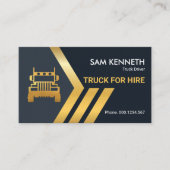 Creative Gold Arrow Border Truck Transportation Visitenkarte (Vorderseite)