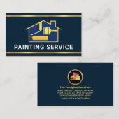 Creative Gold Brush Zuhause Mainting Border Visitenkarte (Vorne/Hinten)