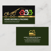 Creative Gold Crane Border Zuhause Moving Visitenkarte (Vorne/Hinten)