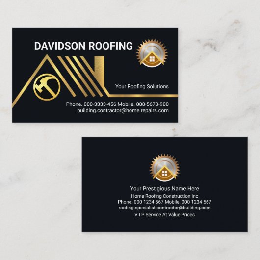 Creative Gold Dachdecke Visitenkarte (Vorne/Hinten)