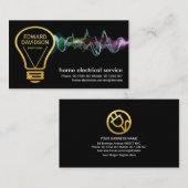 Creative Gold Electrician Bulb Electrical Service Visitenkarte (Vorne/Hinten)