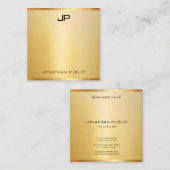 Creative Gold Elegante Berufliche Vorlage Moderne Quadratische Visitenkarte (Vorne/Hinten)