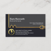 Creative Gold Gebäude Electrical Power Line Visitenkarte (Vorderseite)