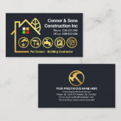 Creative Gold Gebäude Tools Landscape Visitenkarte (Vorne/Hinten)