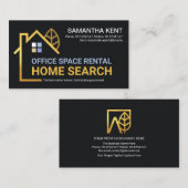 Creative Gold Gebäude Zuhause Landscape Realtor Visitenkarte (Vorne/Hinten)