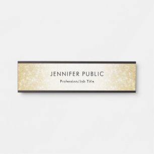 Creative Gold Glitzer Moderne Vorlage Elegant Türschild