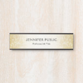 Creative Gold Glitzer Moderne Vorlage Elegant Türschild (Vorderseite )