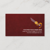 Creative Gold Guitar Bassist Visitenkarte (Rückseite)