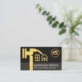 Creative Gold Hammer Zuhause Landschaftsbau Visitenkarte (Stehend Vorderseite)