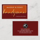 Creative Gold Handyman Signage Frame Visitenkarte (Vorne/Hinten)