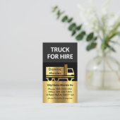 Creative Gold LKW Layers Transport Visitenkarte (Stehend Vorderseite)