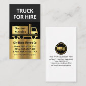 Creative Gold LKW Layers Transport Visitenkarte (Vorne/Hinten)