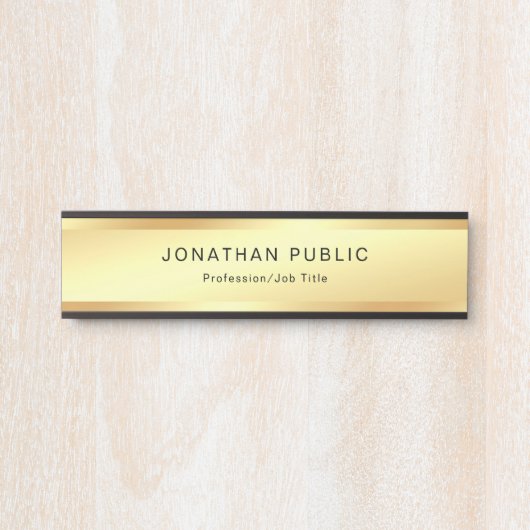 Creative Gold Look Glamour Beruflich Modern Türschild (Vorderseite )