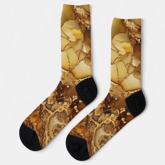Creative Gold-Marmordesign Socken (Linkes Detail)