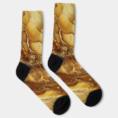 Creative Gold-Marmordesign Socken (Rechts)