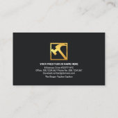 Creative Gold Paint Brush Handyman Tools Builder Visitenkarte (Rückseite)