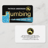 Creative Gold Plumbing Pipes Leaking Faucet Visitenkarte (Vorne/Hinten)