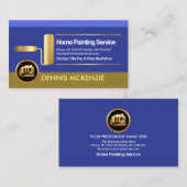 Creative Gold Roller Paint Brush Handyman Painter  Visitenkarte (Vorne/Hinten)