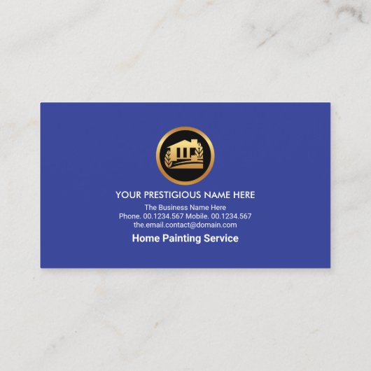 Creative Gold Roller Paint Brush Handyman Painter Visitenkarte (Rückseite)