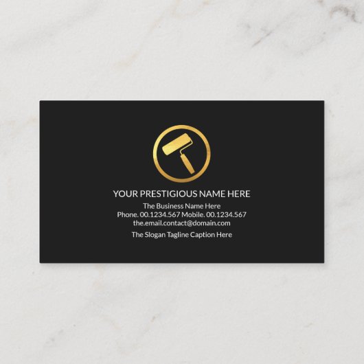 Creative Gold Roof Gebäude Zuhause-Malservice Visitenkarte (Rückseite)