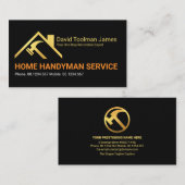 Creative Gold Rooftop Hammer Gebäude Handyman Visitenkarte (Vorne/Hinten)