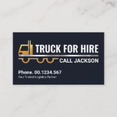 Creative Gold Silver Semi Truck Moving Hauling Visitenkarte (Vorderseite)