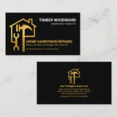 Creative Gold Spanner Hammer Rooftop Gebäude Visitenkarte (Vorne/Hinten)