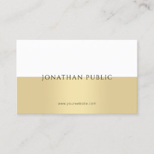 Creative Gold White Modern Einfach Beruflich Visitenkarte