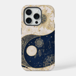 Creative Gold Yin Yang Night Day Mandala iPhone 15 Pro Hülle