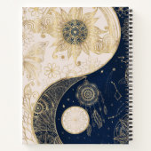 Creative Gold Yin Yang Night Day Mandala Notizblock (Rückseite)