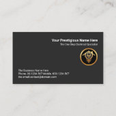 Creative Gold Zuhause Electrical Wire Circuit Powe Visitenkarte (Rückseite)