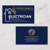 Creative Gold Zuhause Electrician Signage Visitenkarte (Vorne/Hinten)