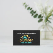 Creative Gold Zuhause Plumber Service Visitenkarte (Stehend Vorderseite)