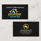 Creative Gold Zuhause Plumber Service Visitenkarte (Vorne/Hinten)